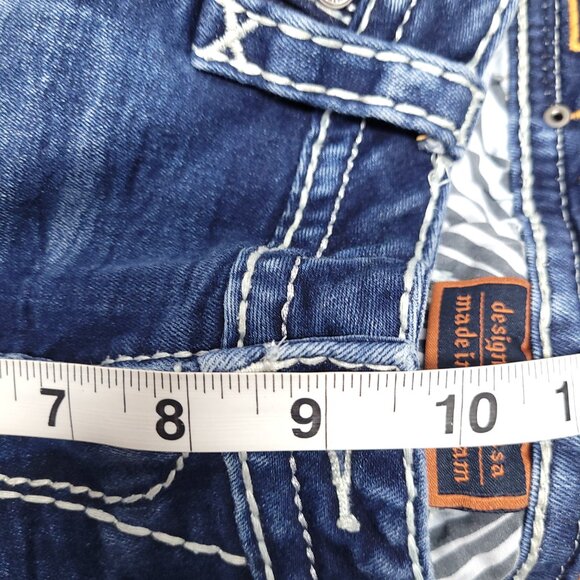 Rock Revival Womens Easy Crop Jeans Size 30 Blue - Picture 5 of 10